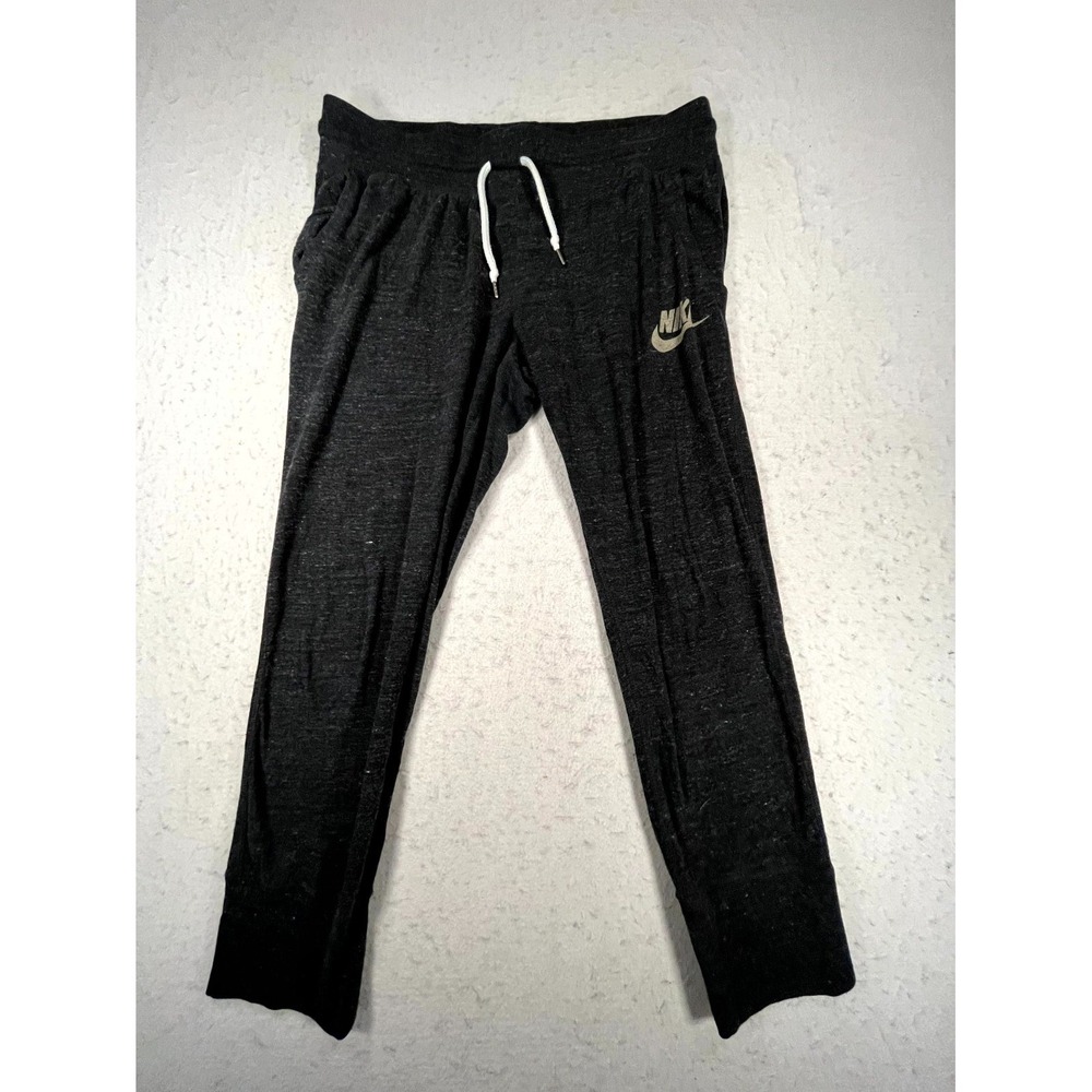 Nike Jogger Sweatpants Womens Medium Charcoal Gray Cotton Lounge Athletic Pants